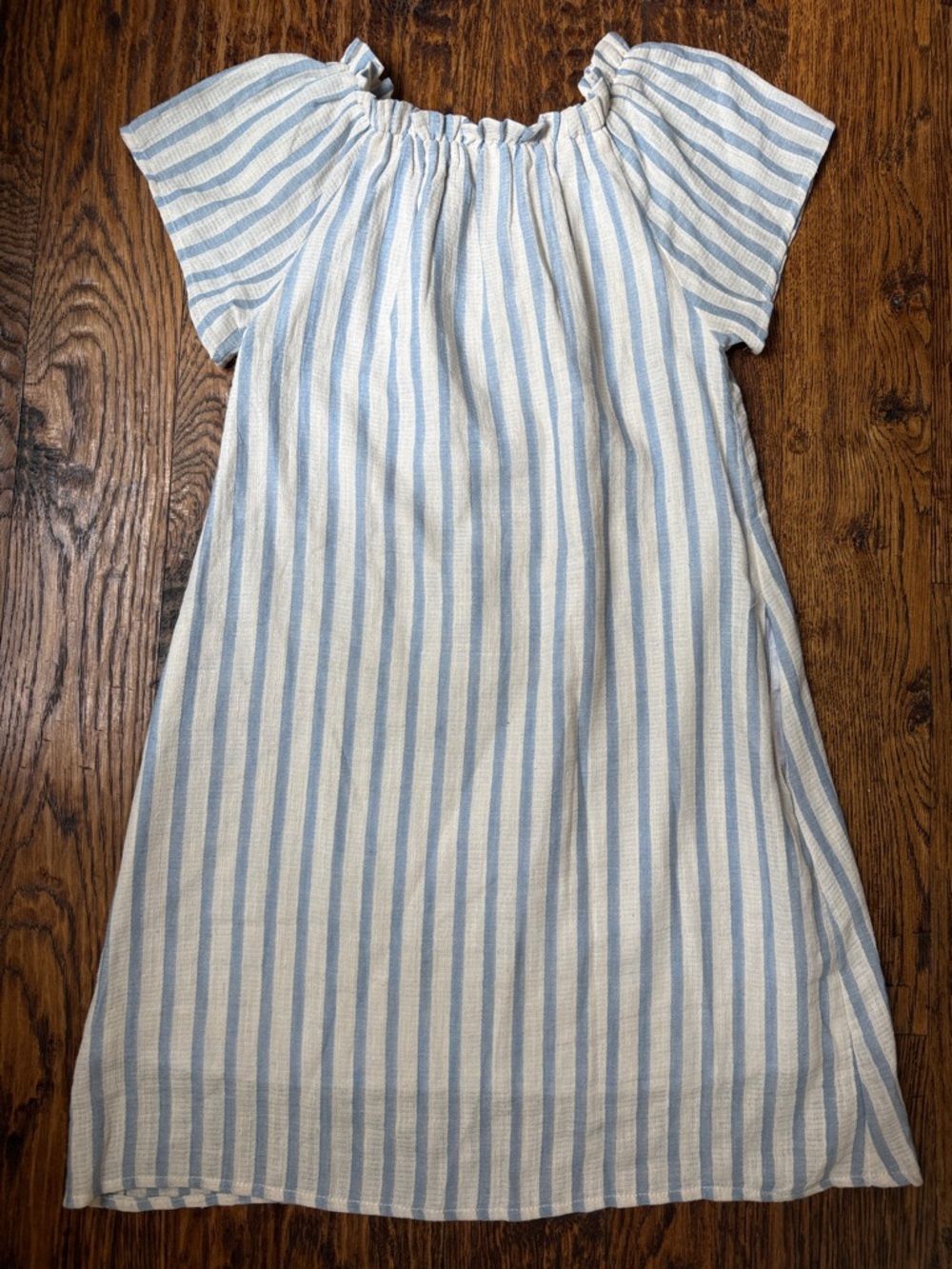 NWT Vignette Girls' Blue and White Striped Casual Dress